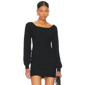 MORE TO COME Simone Cable Knit Dress in Black size M